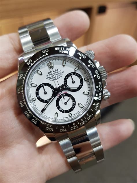 rolex daytona black panda price|rolex daytona panda price chart.